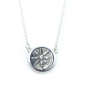 Widows Mite Silver Layering Necklace - STERLING SILVER - Widows Mite - Small Coin - Silver Roman Coin Necklace