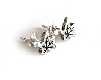 Ivy Stud Earrings - STERLING SILVER - Post Earrings - Forest Theme - Cosplay, Fantasy Jewelry