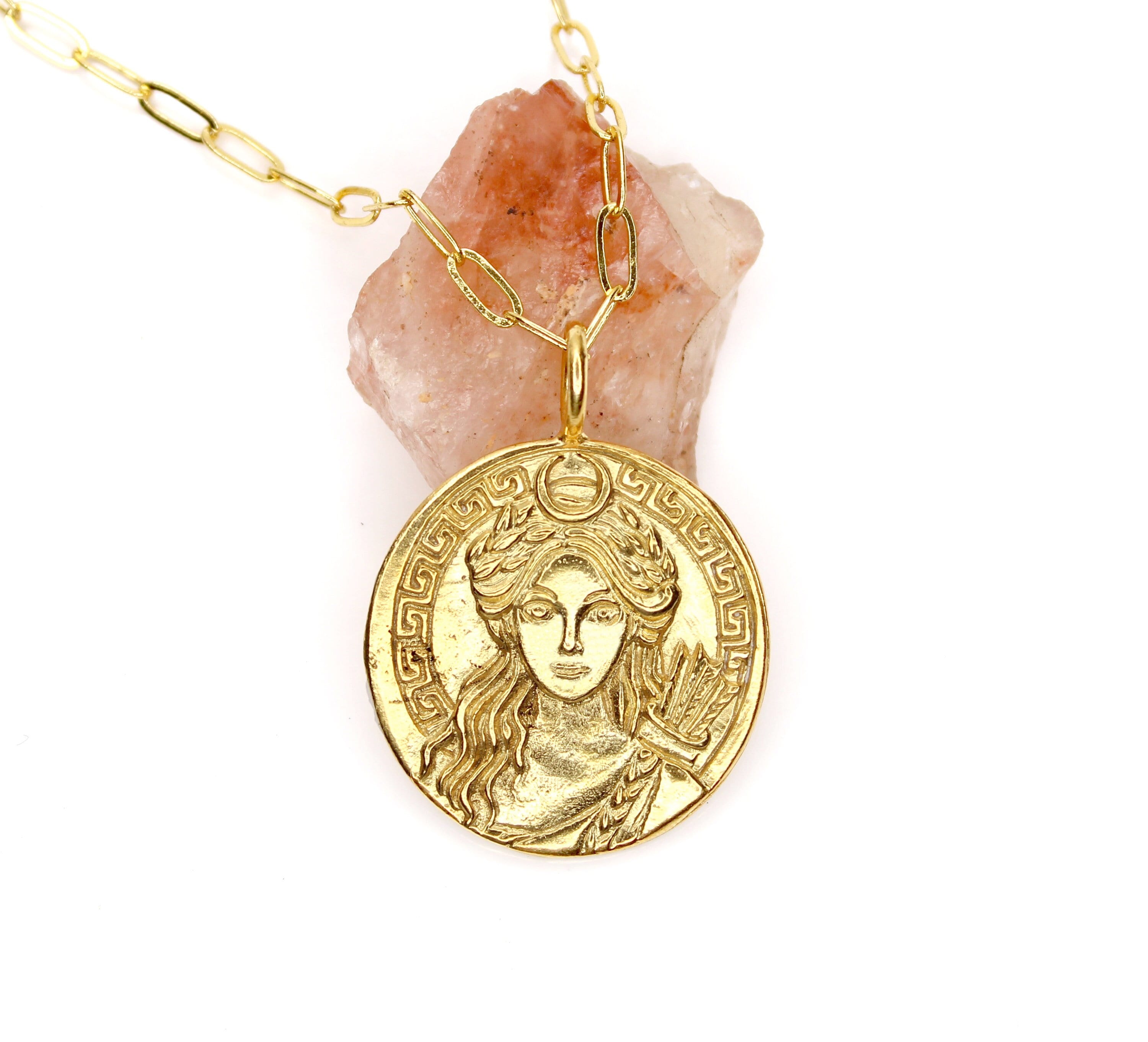 Diana Pendant, Artemis Pendant, Greek Goddess Charm, Goddess of the