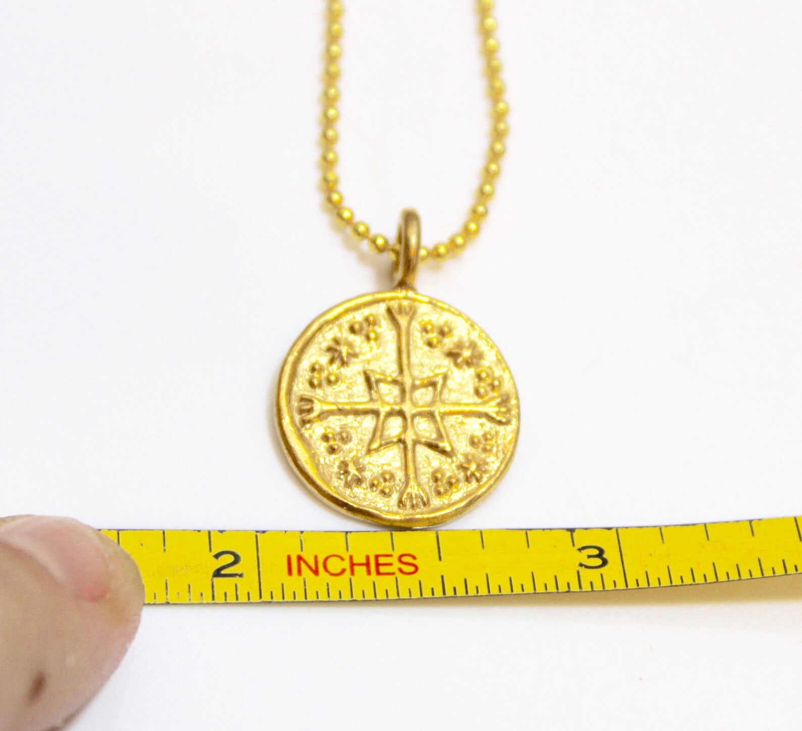 Gold Spanish Coin Gold Cross Spanish Coin Gold Cross Etsy