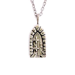 Fantasy Door - Silver Pendant Necklace – Magical Portal Jewelry - Storybook, Adventure Symbolism