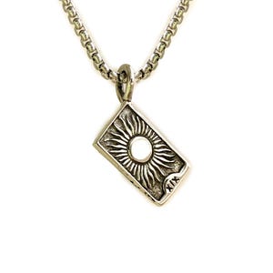 Silber Sonne Tarot Karte - Anhänger - Tarot Halskette - Sonne Halskette - Sonne Tarot Karte - Tarot Halskette - Astrologie, Celestial, Okkult, Pagan