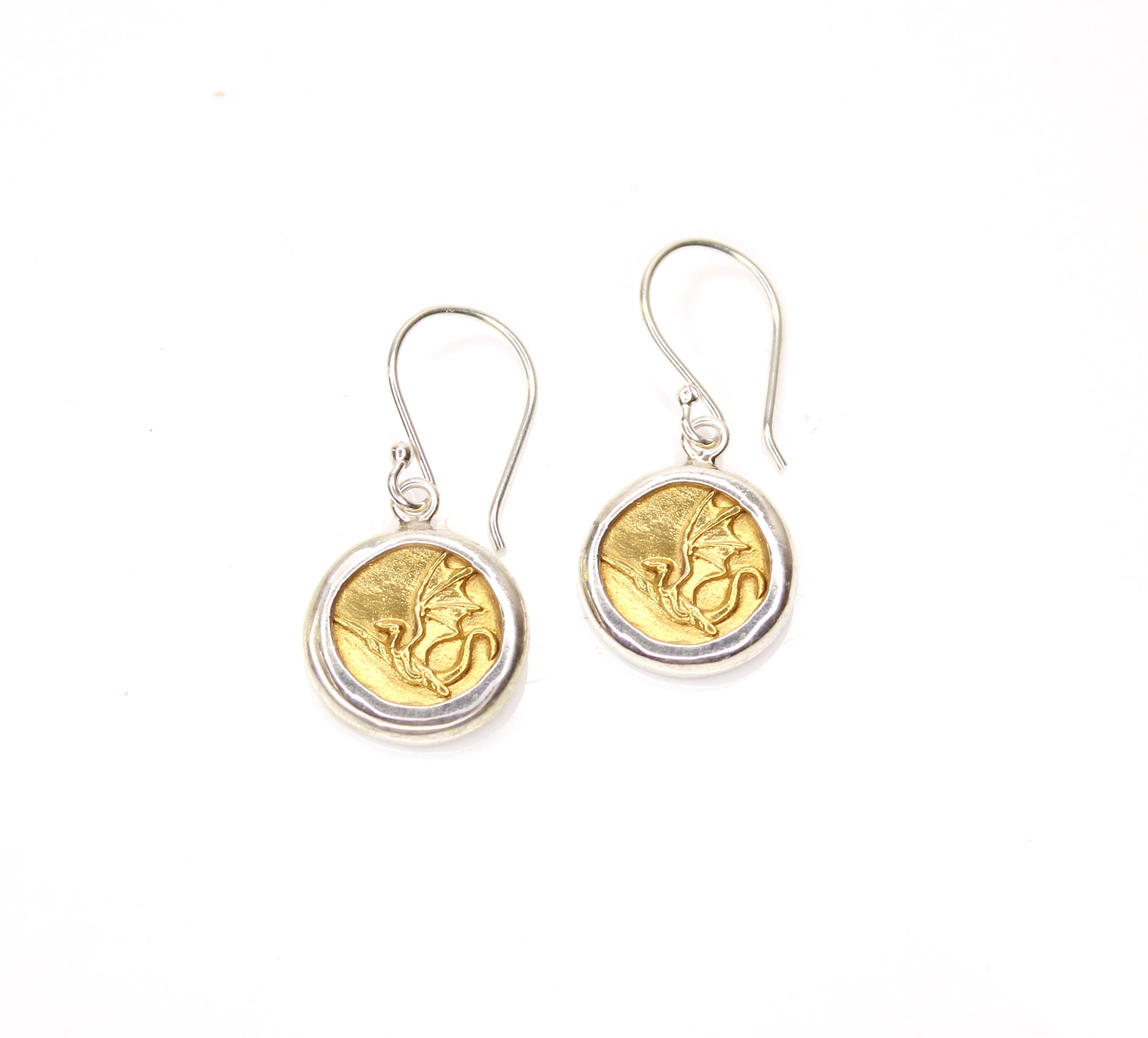Orecchini Vintage A Forma Di Drago Volante – Oro, A Perno, Boho Minimal, Per Donna, Materiale Resistente E Anti-Appannamento