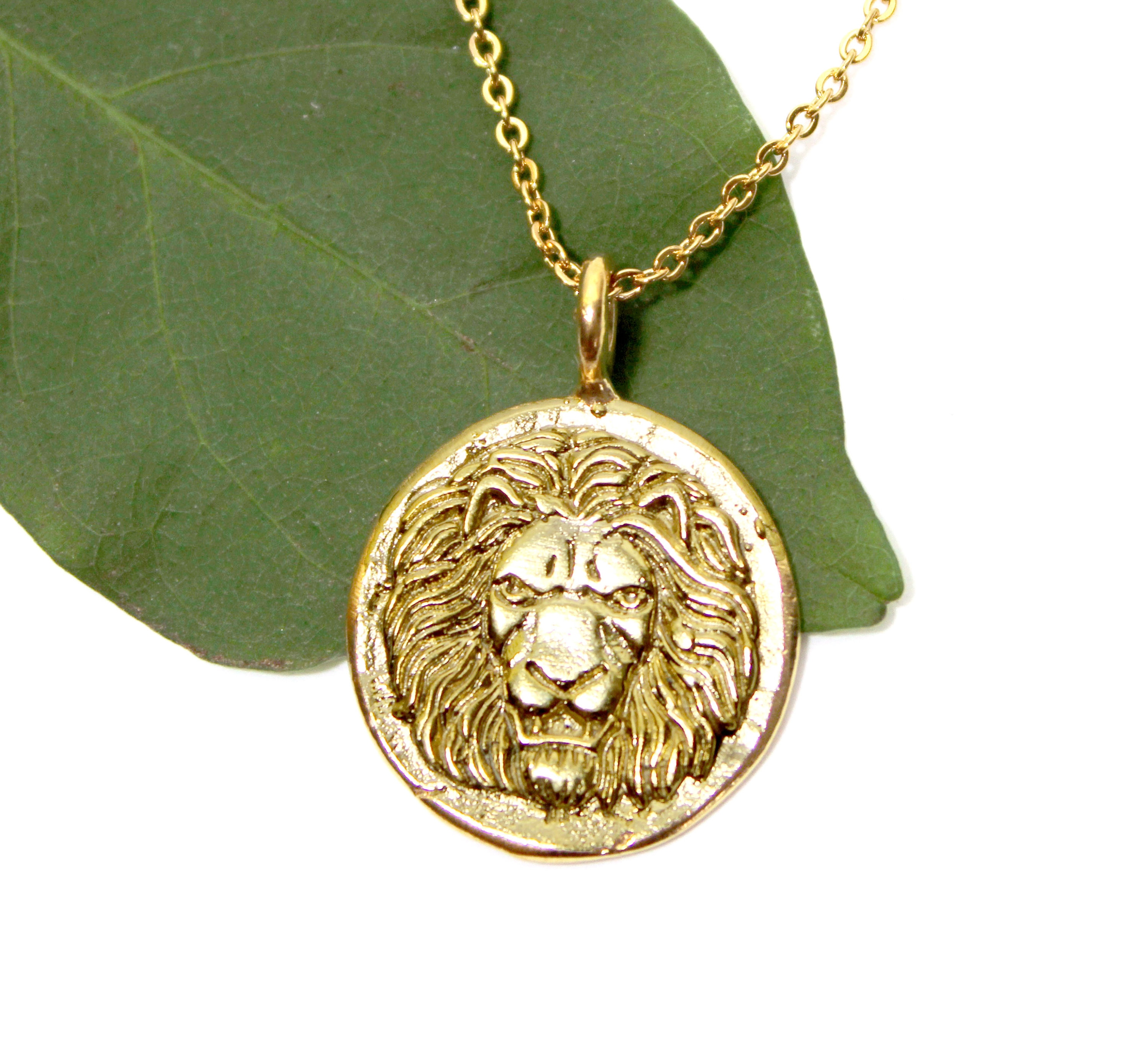Gold lion best sale medallion