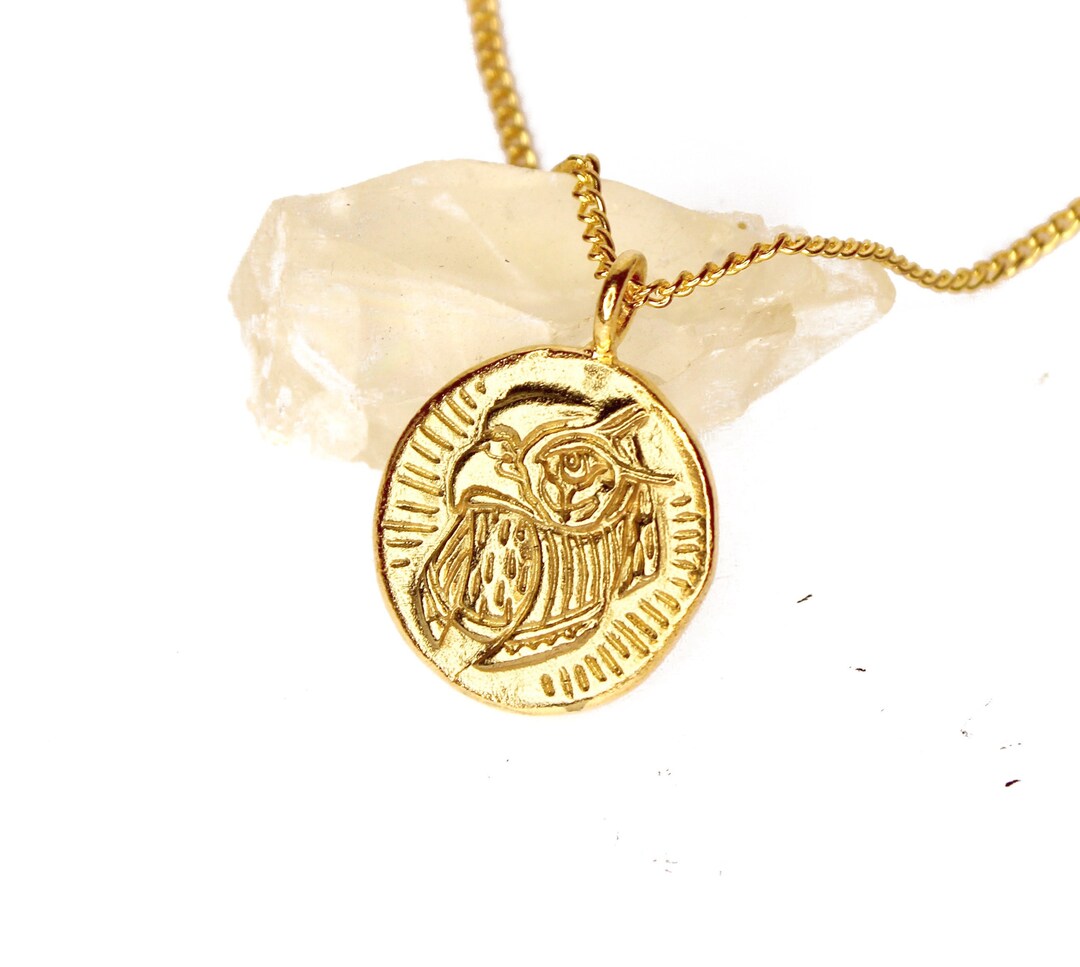 Horus Egyptian God - Scarab - Gold Coin Medallion Necklace - DOUBLE ...