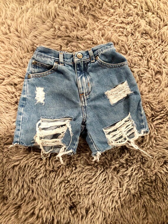 toddler boy distressed denim shorts