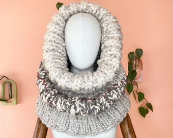 Snowy Woods Knit Oversized Cowl