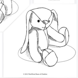 Jointed Keepsake Bunny Rabbit Sewing Pattern by Westwood Bears of ...