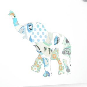 Baby Blue Elephant Art Print: Safari Nursery Decor
