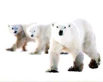 Black and White Nursery art, Polar bear Print, Baby Animal Print, Kids Wall Art Poster, Nursery Animal Print, Bear Nursery Art Decor