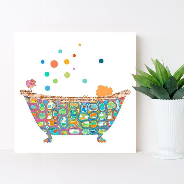 Kids Bathroom Wall Art Etsy