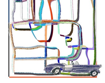 Car Nursery Print: Racing Theme Wall Art for Boys Room
