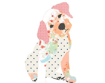 Dog nursery art. Puppy nursery decor. Baby girl nursery wall art. Puppy nursery art. Puppy dog print. Labrador art. Dog canvas art.