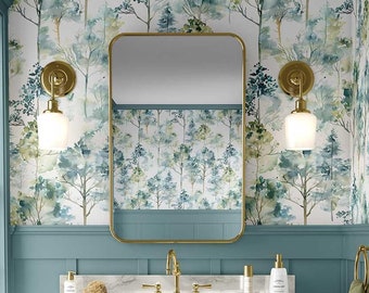 teal tree wallpaper