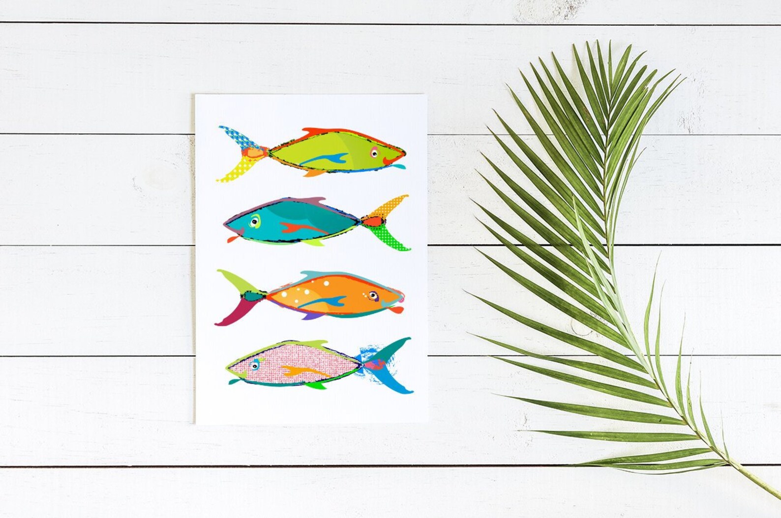 Fish Bathroom Wall Decor. Canvas or Print Coastal Art. Etsy