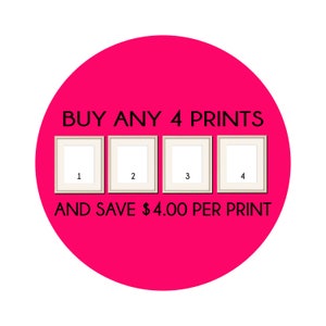 Wall Art Prints Bundle: Choose Any Four Prints & Save
