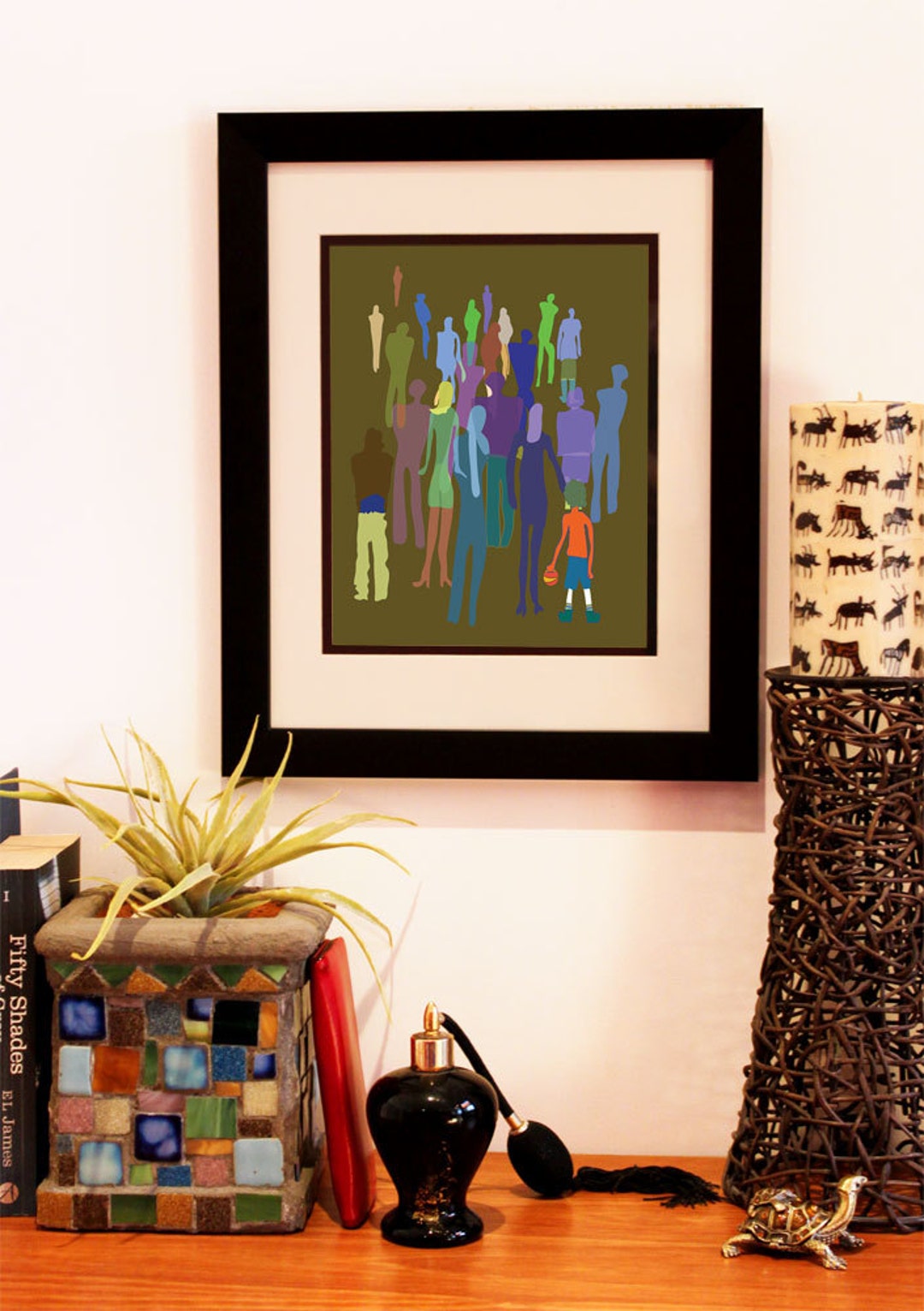 Soccer football modern art print for sports boys bedroom wall decor