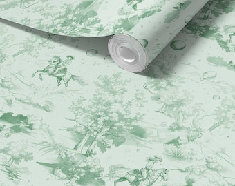 Cosmic Cowgirl Western Wallpaper - Farmhouse Green Unicorn & Horse Wall Decor For Girls Bedroom, Kids Room And Baby Nursery - Peel And Stick