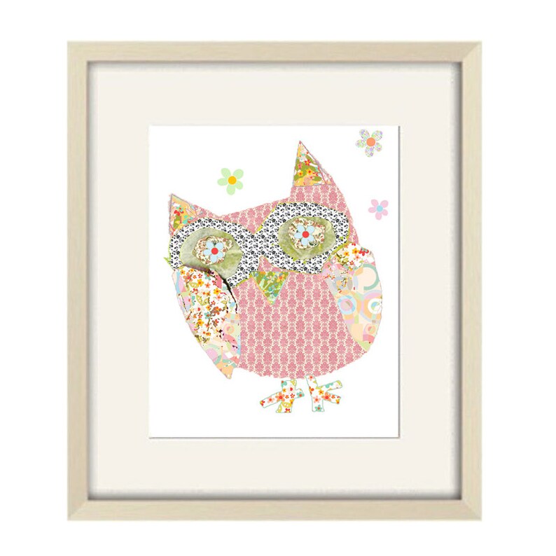 Owl Art Print Baby Girl Nursery Decor Owl Decor Owl Nursery Etsy