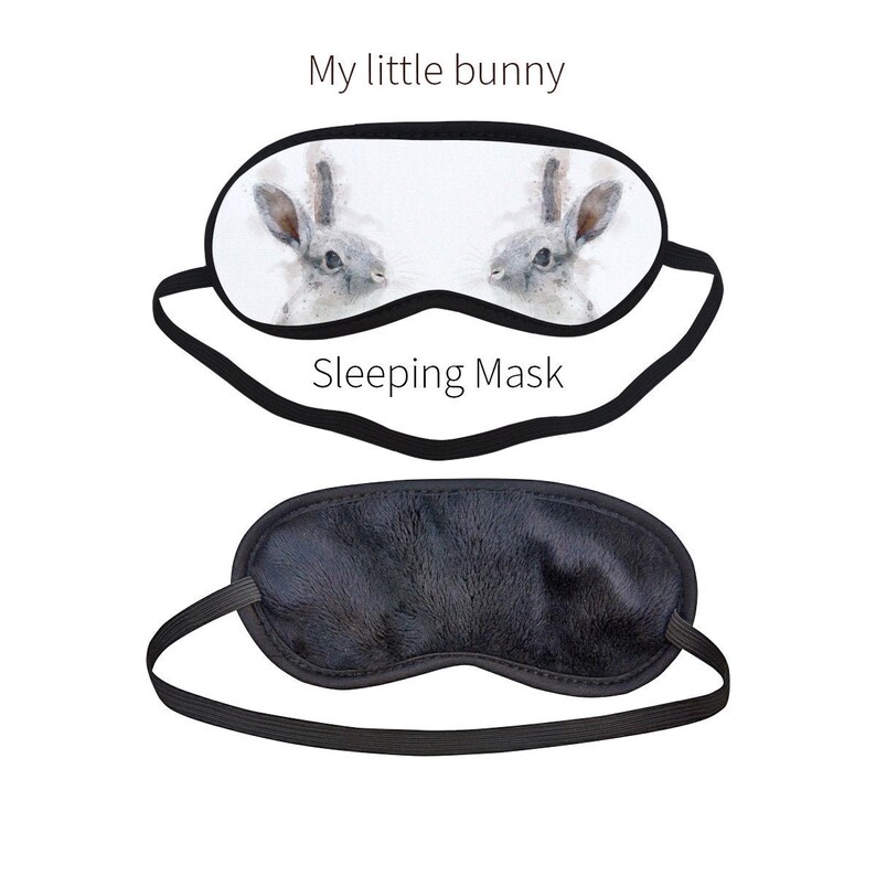 Cute animal Baby bunny pj mask Funny Sleep mask for mom to be Bunny Baby shower gift. Eye mask for Mom to be Sleeping Mask for kids