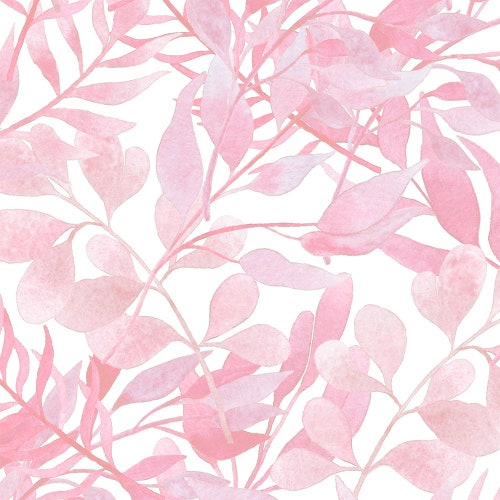 Tropical Floral Wallpaper Pink Removable Wallpaper Peel and Etsy