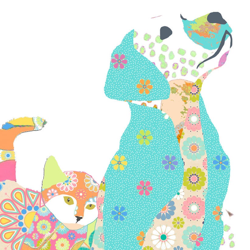 Puppy Dog and Kitten Wall Art Print for Childrens Bedroom Wall Etsy