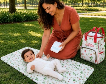 Portable Incontinence Mat Waterproof Reusable Washable Mattress Protector On The Go Baby Travel Gear + Diaper Backpack Baby Shower Gift