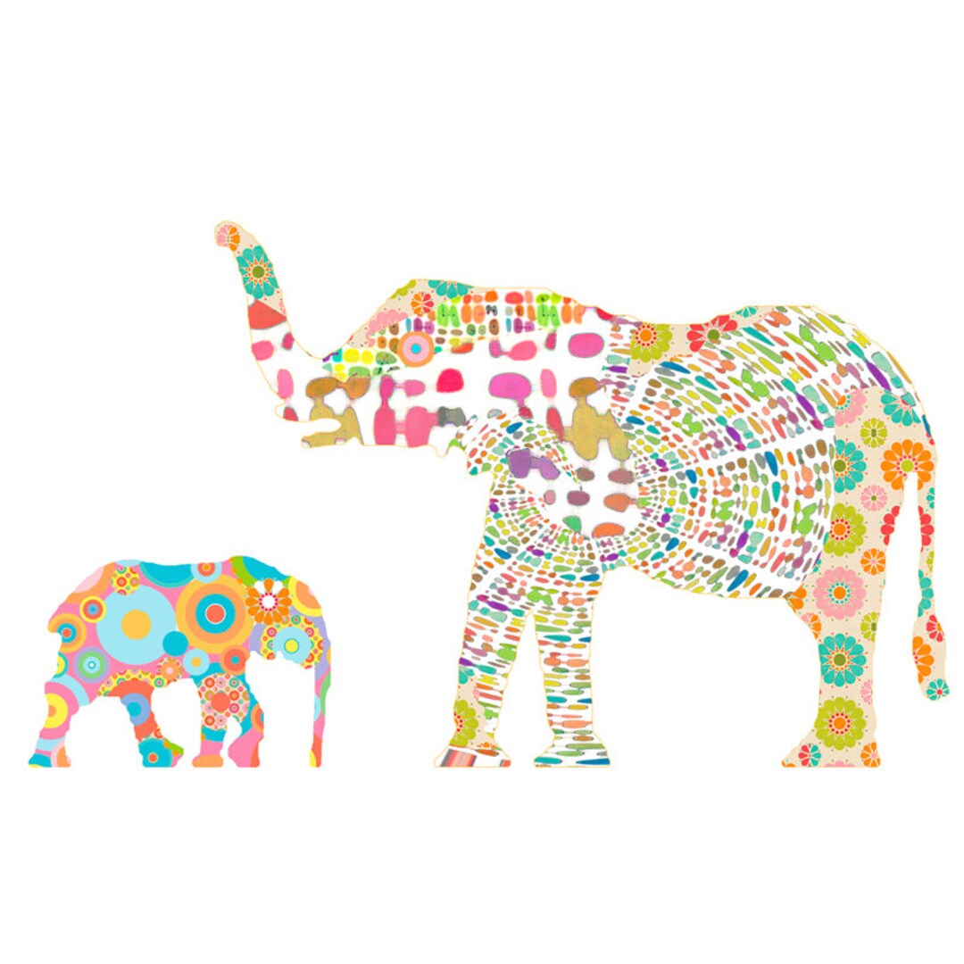 Animal Print Elephant Art Watercolor Art Animal Art Elephant Etsy