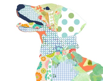 Puppy Nursery Art Print: Colorful Dog Wall Decor