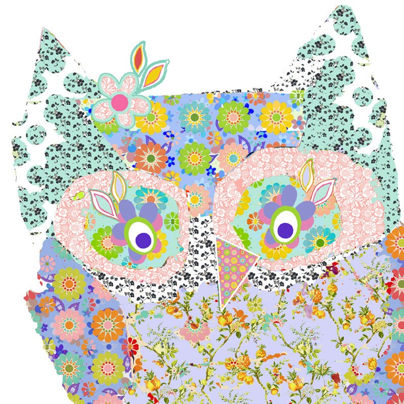 Owl Art Print Baby Girl Nursery Decor Owl Decor Owl Nursery Etsy