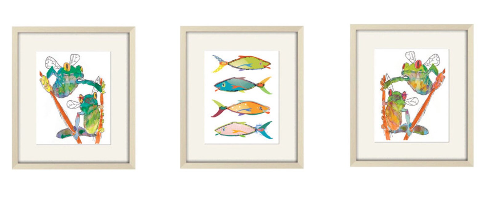 Fish Bathroom Wall Decor. Canvas or Print Coastal Art. Etsy