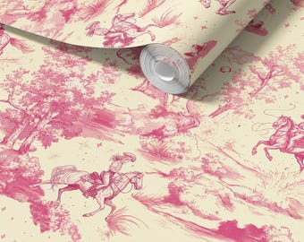 Cosmic Cowgirl Wallpaper - Whimsical Pink Unicorn & Horse Wall Decor For Girls Bedroom, Kids Room And Baby Nursery - Peel And Stick