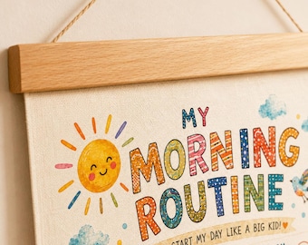 Toddler Morning Routine Chart for Kids To Do List Visual Schedule Kids Chore Chart Checklist Habit Tracker