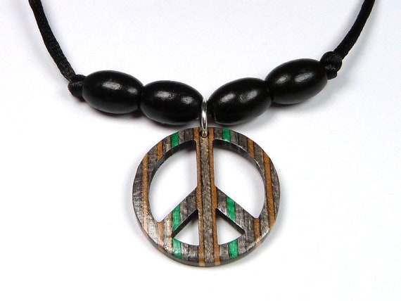 RECYCLED SKATEBOARD Wooden HANDMADE Peace Necklace Jewellery Cool Unusual Gifts RECYCLED SKATEBOARD Wooden HANDMADE Peace Necklace Jewellery Cool Unusual Gifts