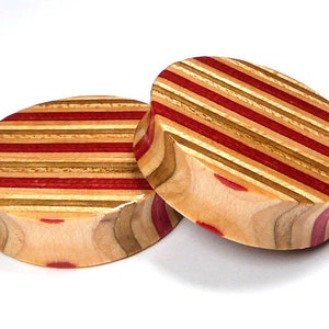 Recycled Skateboards, 36mm (1 7/16&quot;) Plugs, Plugs and Tunnels, Ear Gauge, Wooden Plug, Wood Tunnel, Wooden Plugs, Wood Tunnels, Gauges