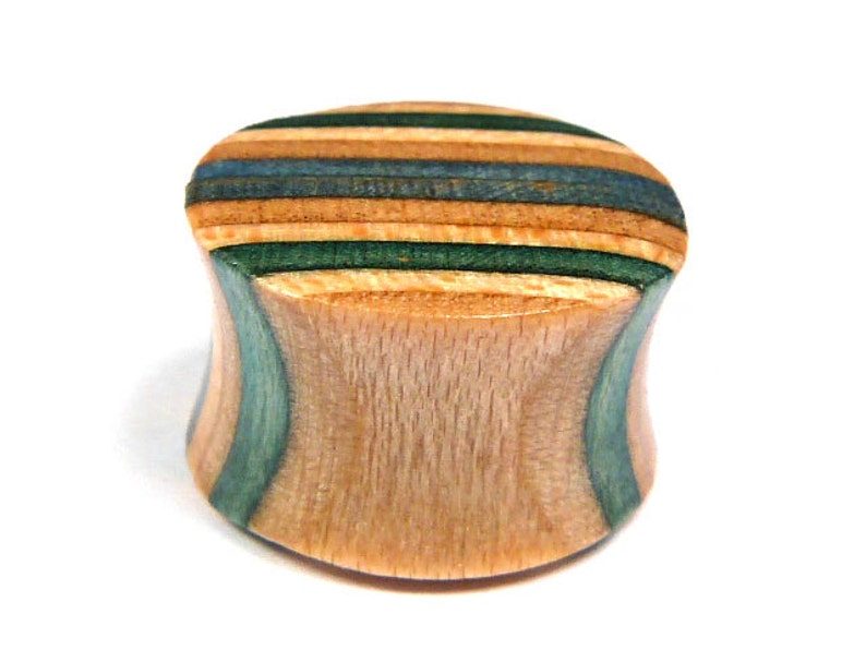 Single Plug Plugs and Tunnels Gauges Wooden Plugs Wood Tunnel Ear Plugs Recycled Skateboards Wood Tunnels Wooden Plug Ear Gauge