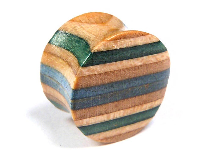 Single Plug Plugs and Tunnels Gauges Wooden Plugs Wood Tunnel Ear Plugs Recycled Skateboards Wood Tunnels Wooden Plug Ear Gauge