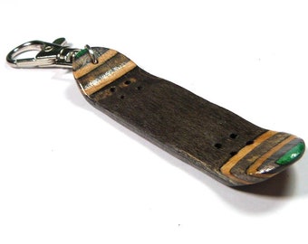Recycled Skateboards, Skateboarder Gift, Skateboard Art, Skater Gift, Skate Deck Keyring, Mini Skateboard, Tech Deck, Skating Gift, Unique