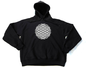 Felpa Con Cappuccio Uomo – Design Originale Con Stamapa Foglie Di Cannabis – Grigio Scuro Melange – Taglia L - 3