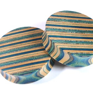 Recycled Skateboards, 40mm (1 9/16&quot;) Plugs, Plugs and Tunnels, Ear Gauge, Wooden Plug, Wood Tunnel, Wooden Plugs, Wood Tunnels, Gauges