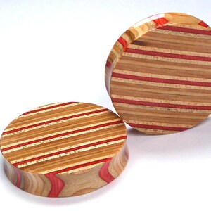 Recycelte Skateboards, 42mm (1 5/8&quot;) Plugs, Plugs und Tunnel, Ohrstöpsel, Holz Plug, Holztunnel, Holz plugs, Holztunnel, Gauges