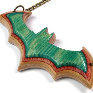 Recycled Skateboards, Bat Necklace, Bat Pendant, Vampire Bat, Dramatic Necklace, Gothic Bat Necklace, Bat Charm Necklace