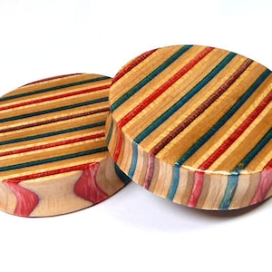 Recycled Skateboards, 40mm (1 9/16&quot;) Plugs, Plugs and Tunnels, Ear Gauge, Wooden Plug, Wood Tunnel, Wooden Plugs, Wood Tunnels, Gauges