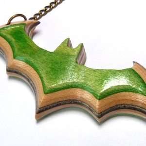 Recycled Skateboards, Bat Necklace, Bat Pendant, Vampire Bat, Dramatic Necklace, Gothic Bat Necklace, Bat Charm Necklace