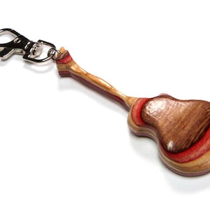 Recycled Skateboards, Guitar Player Gift, Guitar Gift, Music Teacher Gift, Guitarists Gift, Guitar Keyring, Guitar Bag Accessories, Backpack