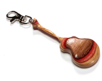 Recycled Skateboards, Guitar Player Gift, Guitar Gift, Music Teacher Gift, Guitarists Gift, Guitar Keyring, Guitar Bag Accessories, Backpack