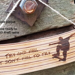 Recycled Skateboards, Cool Gifts, Wall Signs, Wood Signs Sayings, Skateboard Art, Personalised, Unique Home Decor, Wood Wall Art, Sign Quote image 2
