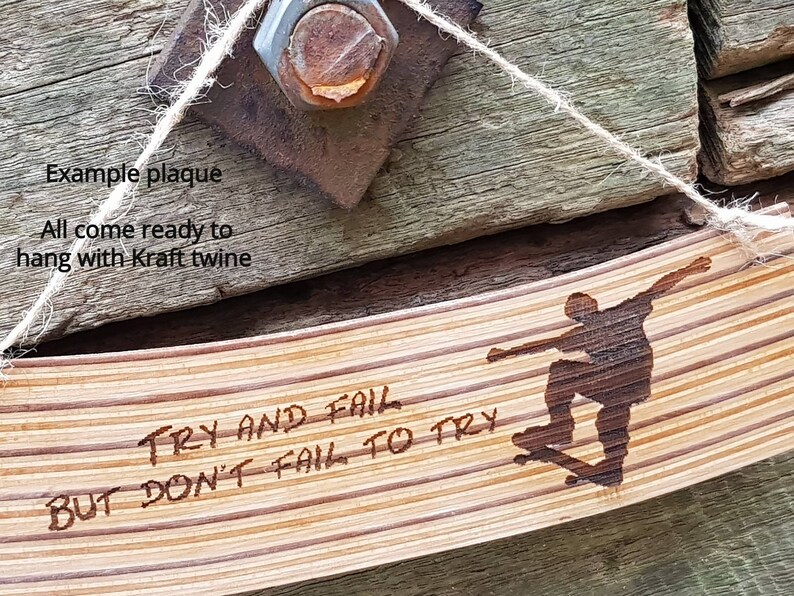 Recycled Skateboards, Cool Gifts, Wall Signs, Wood Signs Sayings, Skateboard Art, Personalised, Unique Home Decor, Wood Wall Art, Sign Quote image 2