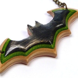 Recycled Skateboards, Bat Necklace, Bat Pendant, Vampire Bat, Dramatic Necklace, Gothic Bat Necklace, Bat Charm Necklace
