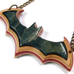 Recycled Skateboards, Bat Necklace, Bat Pendant, Vampire Bat, Dramatic Necklace, Gothic Bat Necklace, Bat Charm Necklace